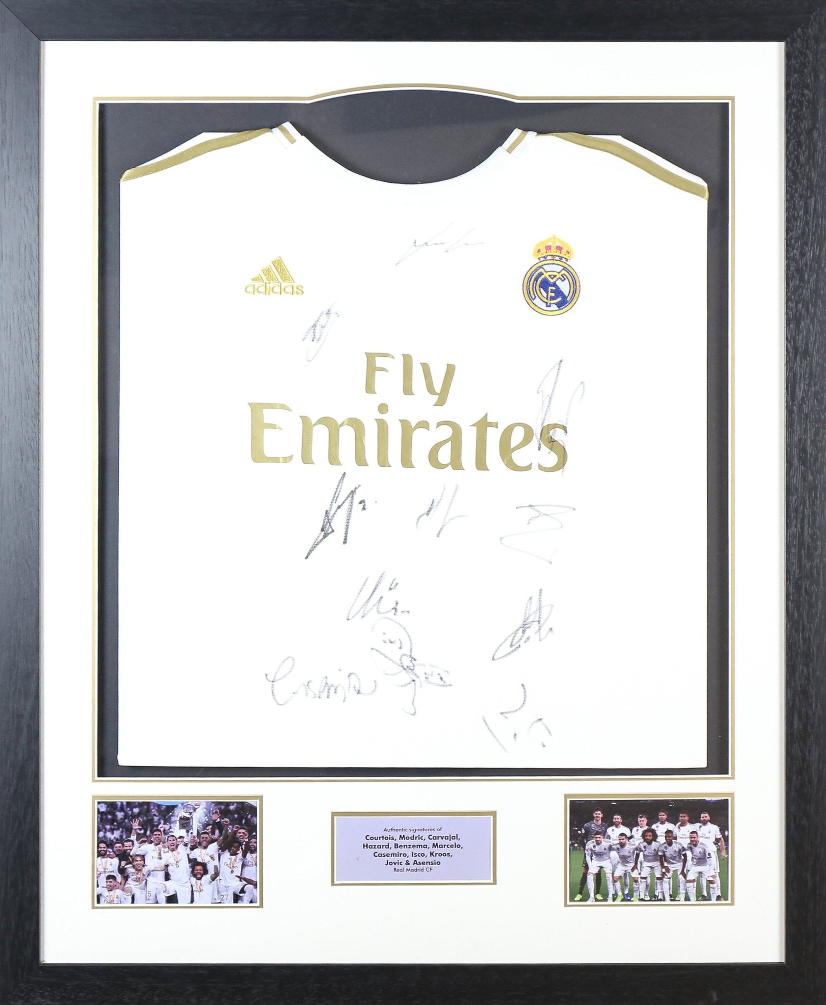 Multi Signed Real Madrid Shirt Framed Display - Memorabilia Framers Shop